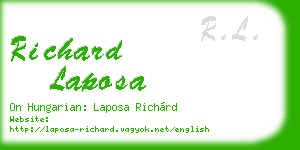 richard laposa business card