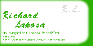 richard laposa business card